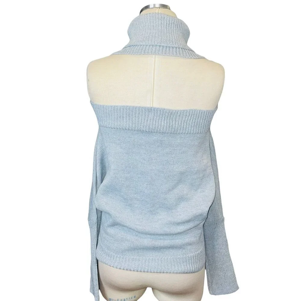 Lovers and Friends Anisa Turtleneck Sweater in Heather Grey XSmall New Knit Top
